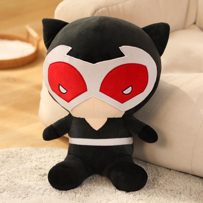 Dc Batman Plush Toy Soft Stuffed Doll Kids Fans Gift Black Red Anime Factory