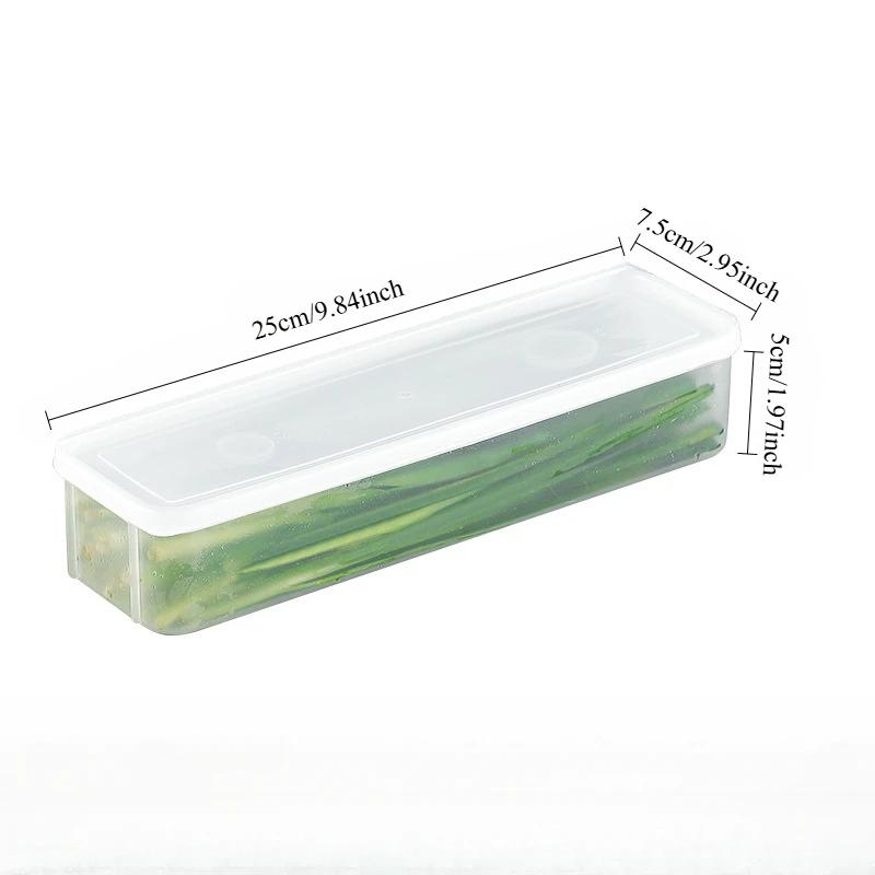 

Коробка для хранения зеленого лука и кинзы - герметичный контейнер для холодильника, органайзер для свежести без бисфенола А для яиц, лапши, овощей чистый