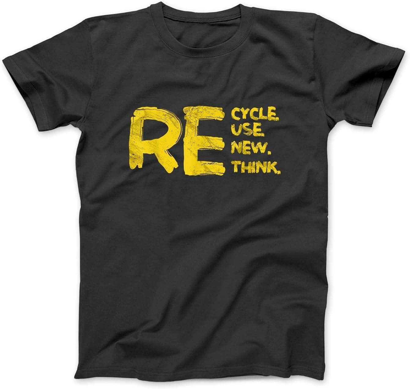 

Recycle Reuse Renew Rethink Crisis Environmental Activism T-Shirt Sweatshirt Hoodie for Men Women Kids Made in Canada Black XXXXXL чорний