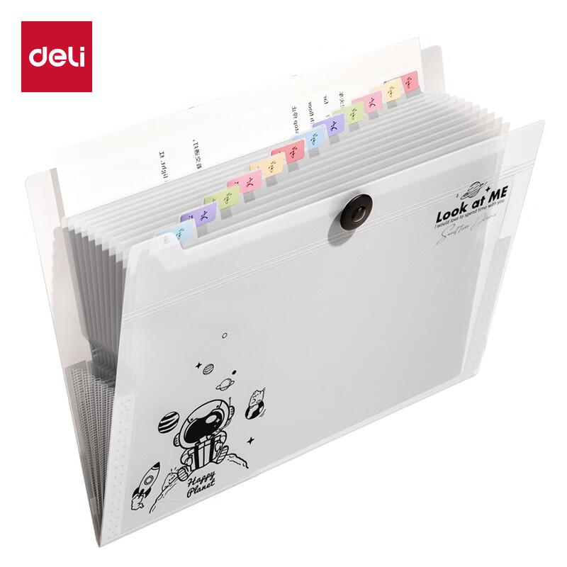 Deli PM310-13 13-Pocket A5 Accordion File Folder