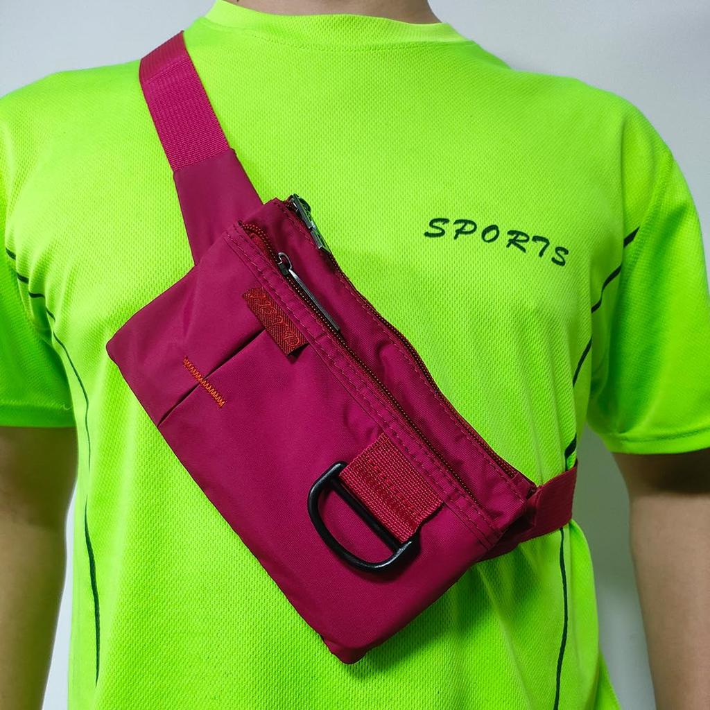 Multifunktionale Hüft-Körper-Hüfttasche für und Rote Tasche, Klein, Leicht, Schlank, Tasche, Laufen, Reisen, Wandern, Gehen, Arbeit, Mehr,