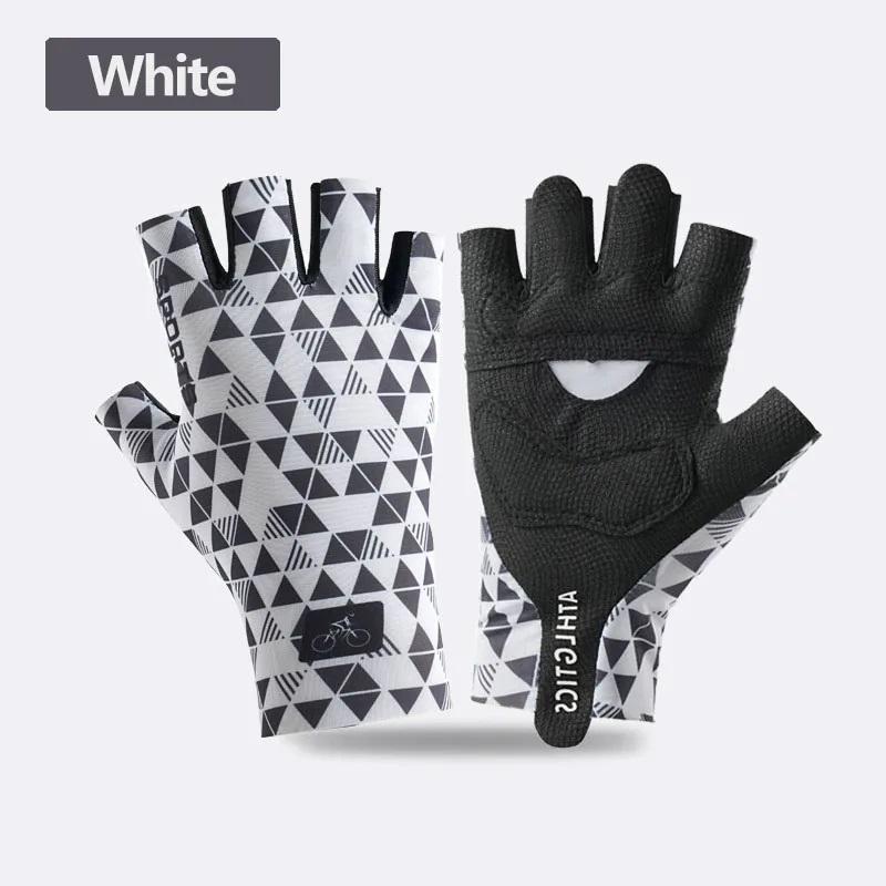 Dumbbell Weightlifting Training Half Finger Gloves for Unisex Summer High Elasticity Ice Silk Outdoor Cycling Camping Gloves