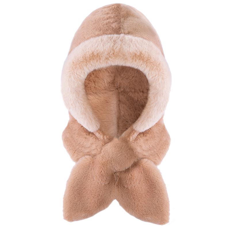 Women's Plus Velvet Thickened Winter Hat & Scarf Set with Ear Protection - Plush Warm Neck Warmer for Cycling