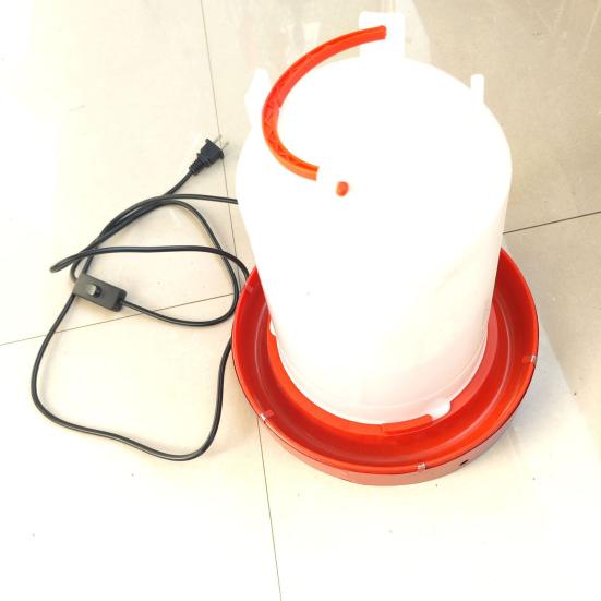 3 Gallon Heated Chicken Waterer 110V 100W Automatic Heated Poultry Waterer Winter Poultry Fountain Heater for Chicken Coop Ducks Birds Pigeons