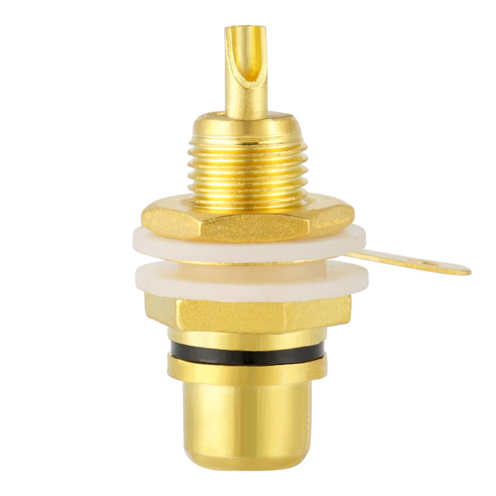 10pcs Gold Plated RCA Jack Terminal Female Socket HIFI Audio Connector (Black)