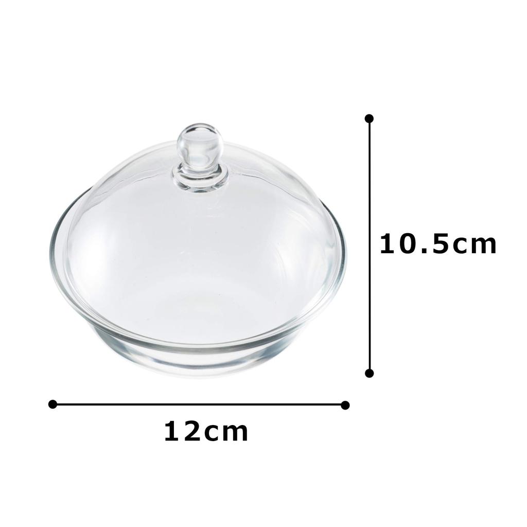 Aoyama Glass Small Bowl with Lid, Storage Container, 12cm, Made in Japan, AMG-1124-S