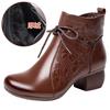 Fashion GKTINOO Retro Genuine Leather 2024 Autumn New Women Short Boots Leisure Versatile Solid Color Round Toe Thick Heeled Shoes