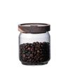 Transparent Glass Storage Jars with Wooden Lids (2-Pack)