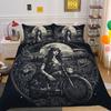 Beauty Skull Printed Comforter Cover Set Twin Size Polyester Bedspreads Man Fashion Design Duvet Cover Set