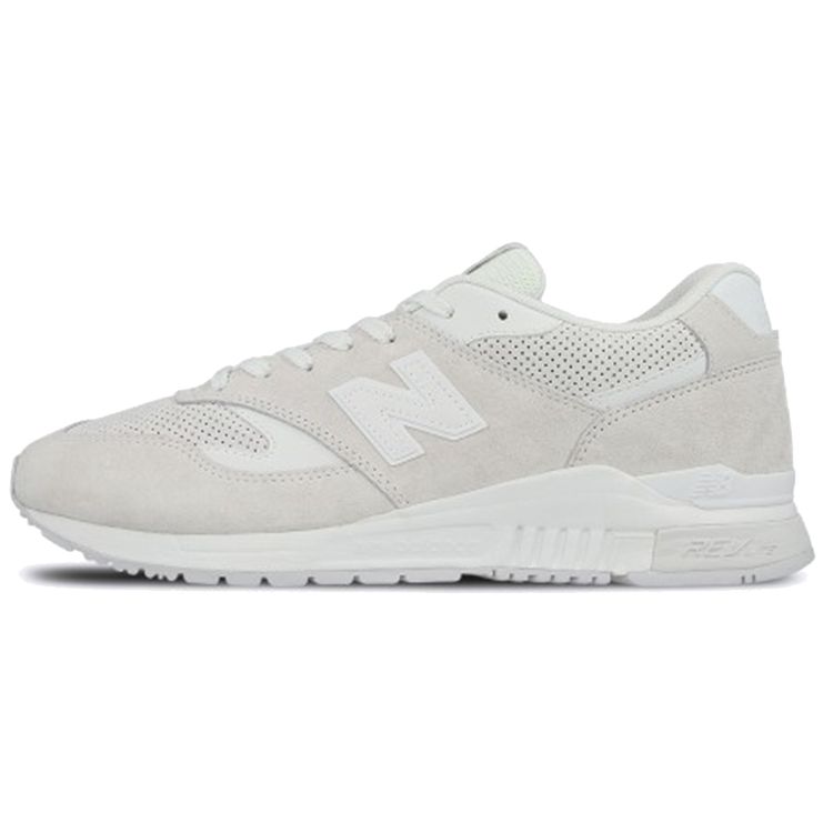 

New Balance Nb 840 Удобная Универсальная Ткань Синтетическая Кожа Низкий Верх Повседневные Кроссовки для Бега Унисекс кроссовки Молочно-Белый ML840AD 44