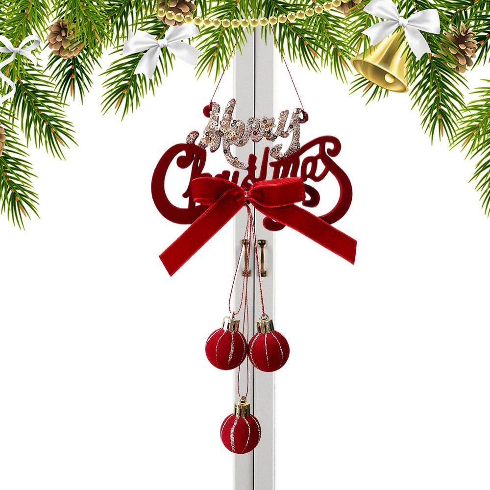 

Christmas Bell Ornaments For Tree Flocking Holiday Decoration Hangable Christmas Decorations For Home Front Door Office Wreath