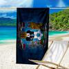 Newcastle United Wappen Aufgedrucktes Strandtuch, Super Weiche Mikrofaser, Perfektes Geschenk Geburtstag, für Pool, Strand, Reisen, für Familie und Freunde