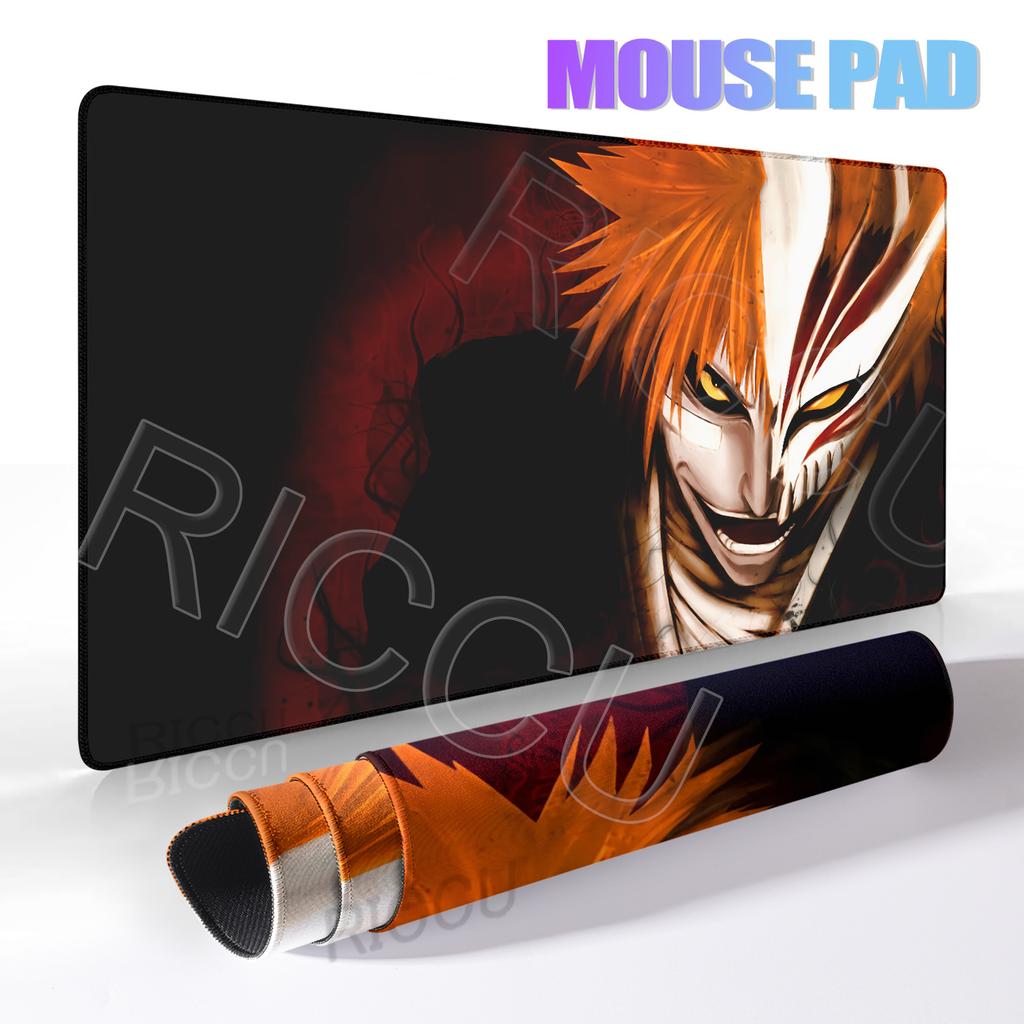 Japan Anime Figure Bleach Mouse Pad Large Desk Accessories Desk Pad Rubber Base Edge Mousepad Non-Slip Mousepad for Office
