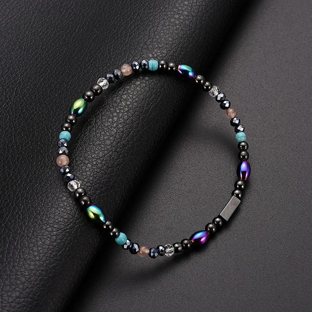 3PCS Simple Style Black Gallstone Acrylic Beads Foot Anklet Ankle Bracelet