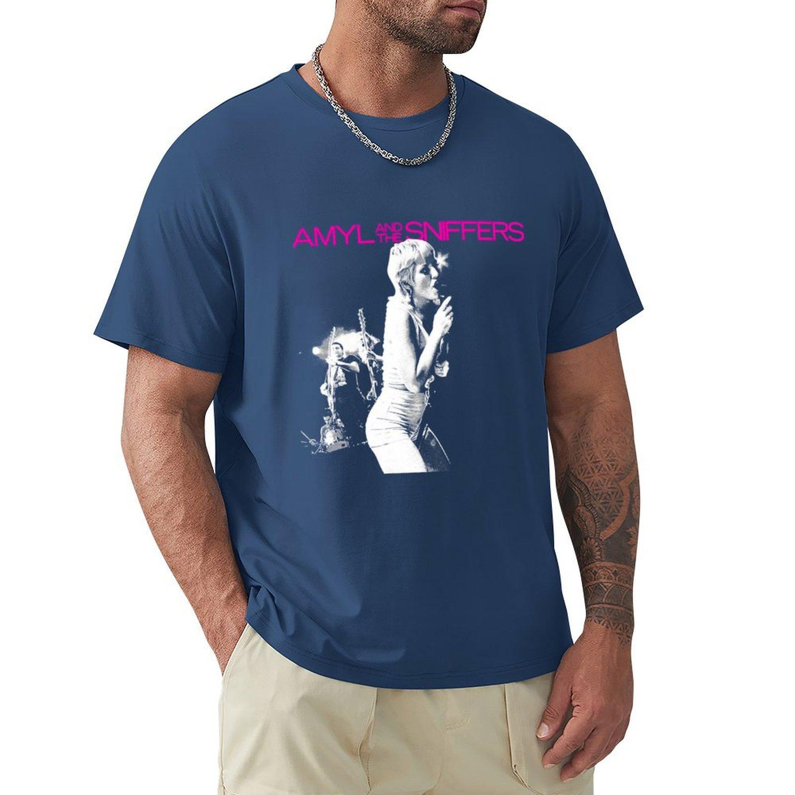 Amyl And The Sniffers T-Shirt Graphics Custom T Shirt Customs Anime Figures Mens T Shirts Pack M black