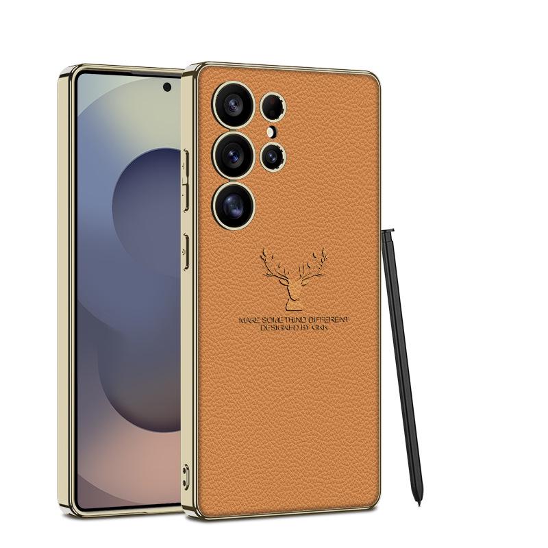 

Чехол для телефона Samsung S25 Ultra из гальванизированной кожи с текстурой оленя S25 Ultra
