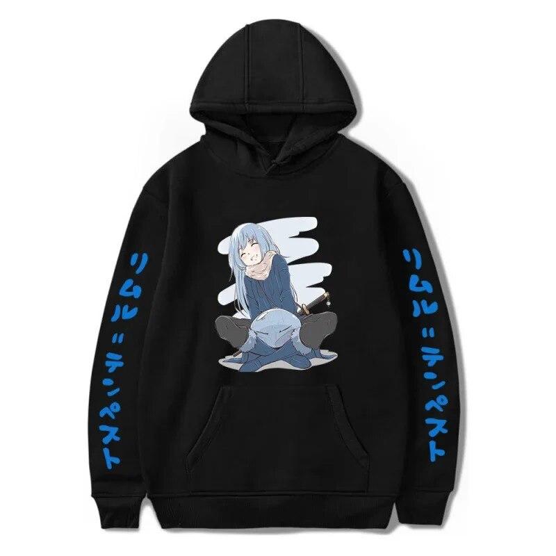 Esa vez que me reencarné como un slime Sudadera con capucha con estampado de anime Ropa de calle Sudadera unisex de moda para mujer Sudaderas de gran tamaño Sudadera con capucha