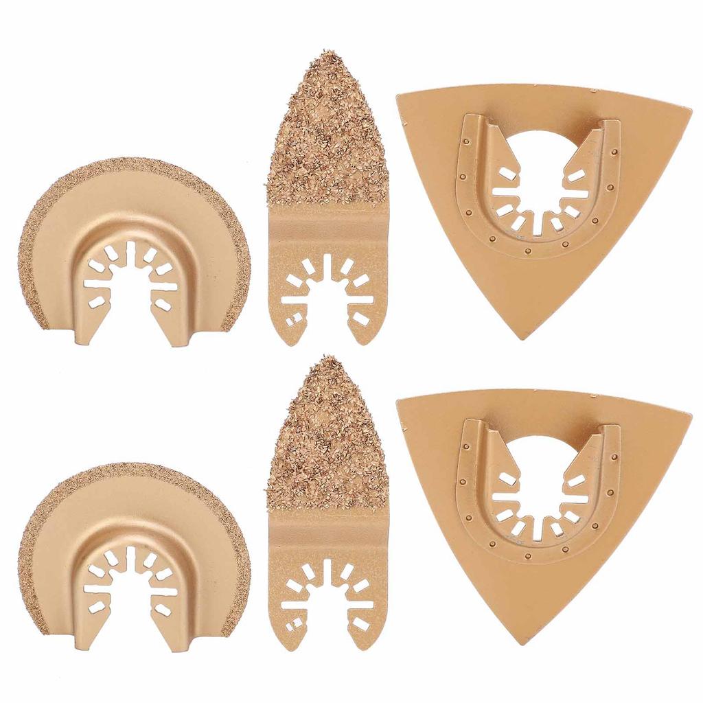 6PCS Hard Alloy Saw Blades Multifunctional Oscillating Saw Blades Tool Woodworking Supplies