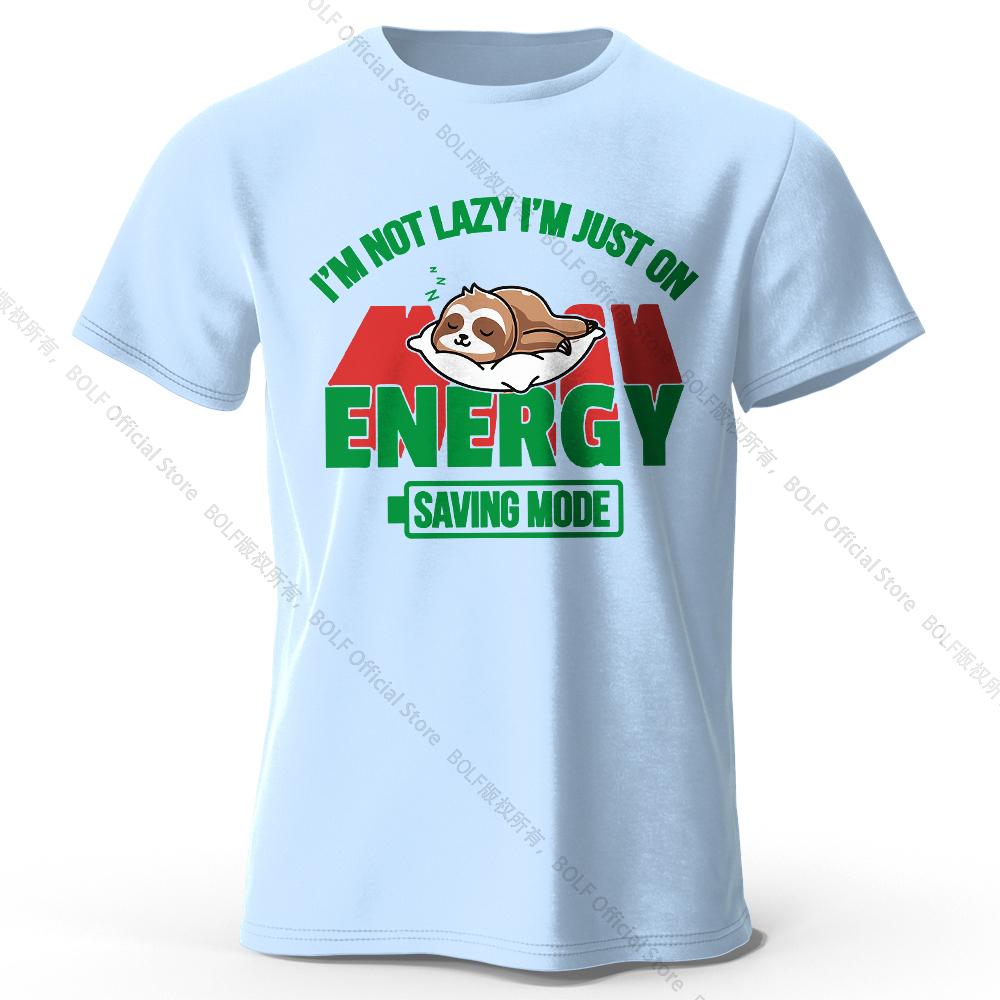 

Men s Saving Mode Printed T-Shirt 100% Cotton Oversized Tech Graphic Tees for Women Summer Tops Geek Streetwear 3XL