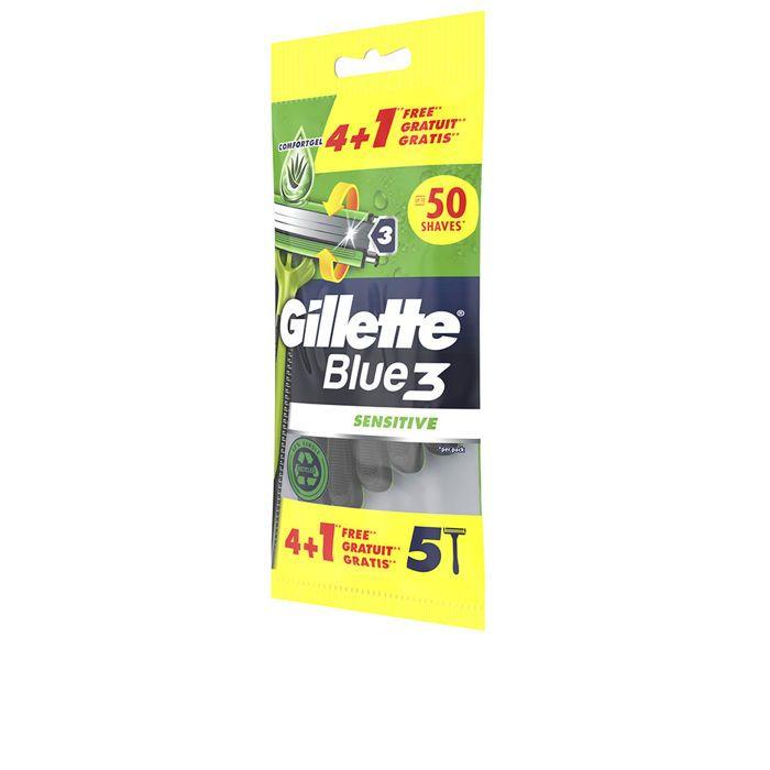 Razor Blades GILLETTE BLUE 3 SENSITIVE Disposable Razor Blades 5 units