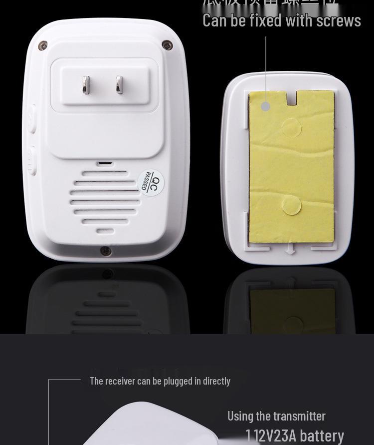 A10 Europäischer & Britischer Standard Drahtlose Intelligente Türklingel und Langreichweiten-Musikpager für ältere Menschen