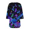 Women's Floral Print Irregular 3/4 Length Sleeve  Cardigan Jacket With Pockets Casual Cover Up