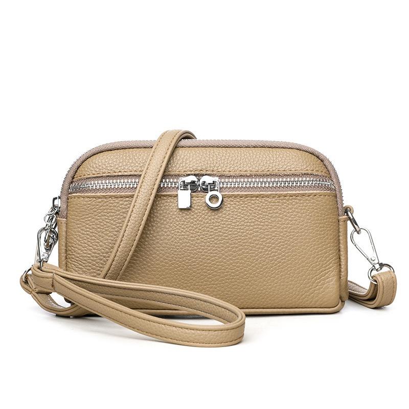 

Women s solid color simple messenger bag new multi-layer mobile phone change bag fashionable versatile commuter shoulder bag women хаки