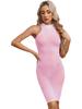 Womens Glossy Bodycon Lingerie Dress High Stretch Fabric Nightclub Attire