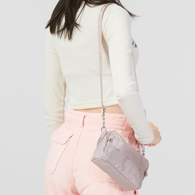 Nike Fabric Sports Bag, Crossbody Bag Regular Unisex Gray Pink Casual CW9304-272