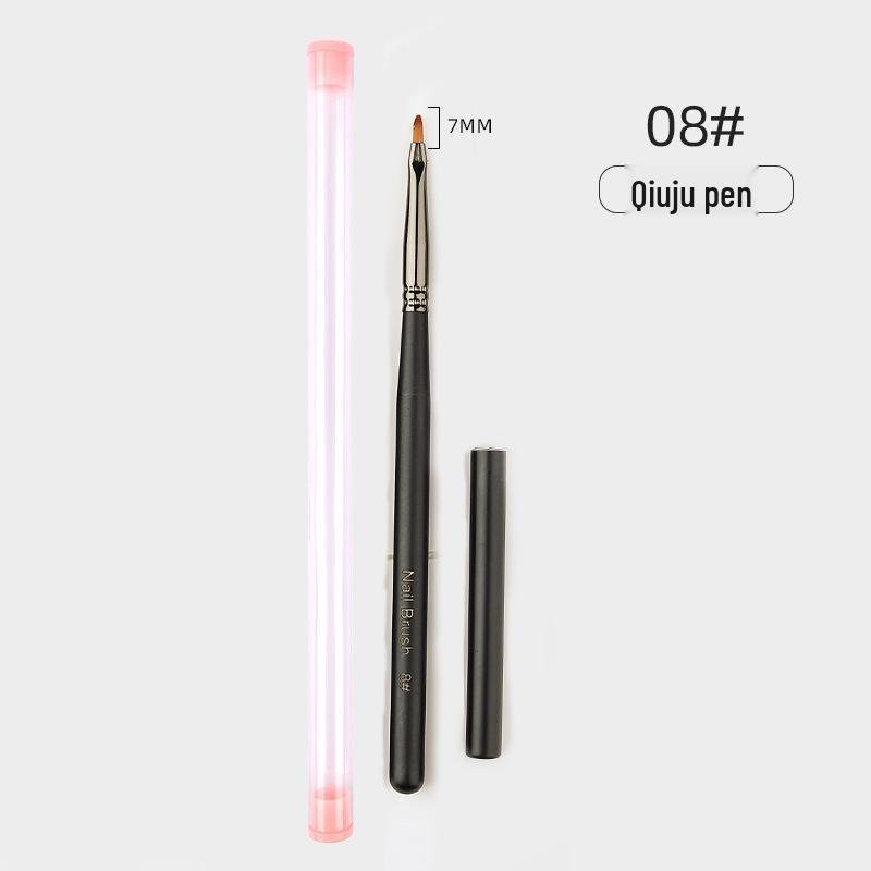 Japanese Nail Art Pen Set: 16-Piece Gel Polish Liner, Drawing, Carving, and Blending Brushes.