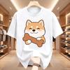 Cute Shiba Inu Graphic T-shirts Summer Women Fashion Short Sleeve Funny Dog Printed Crew Neck Top Holiday