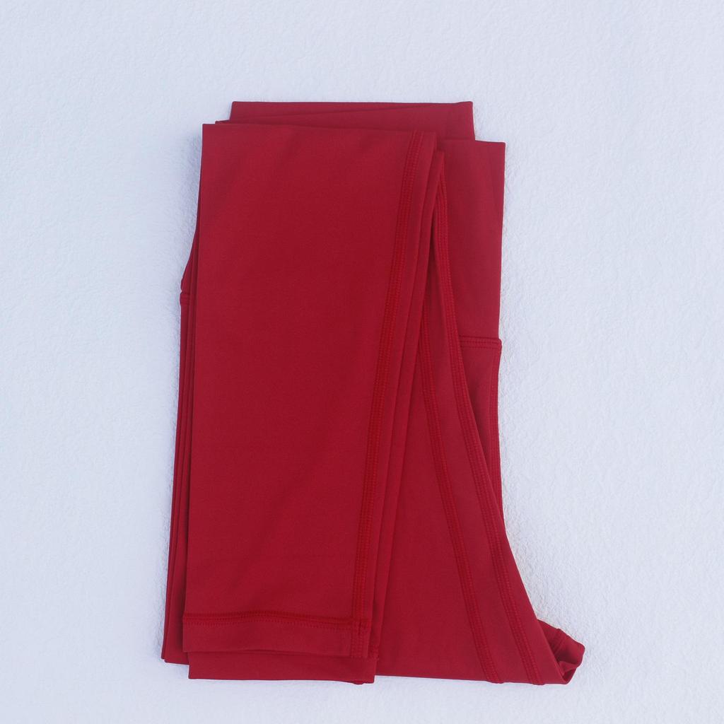 LULU Women's High-Waist Yoga Leggings with Pocket for Long-Leg Look