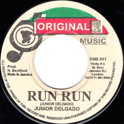 7inch Record JUNIOR DELGADO  Run Run OMS001 Original Music 1997 UK Reggae Ska  Dub Used
