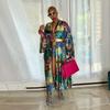 New Women's Multi-Color One Size Cover-Up with Modern Print
