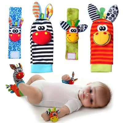 Baby Rattles Socks Wrist Toys High Contrast Baby Toys Black And White Baby Toys Brain Development Infant Toys Shower Gifts for Newborn Boys Girls