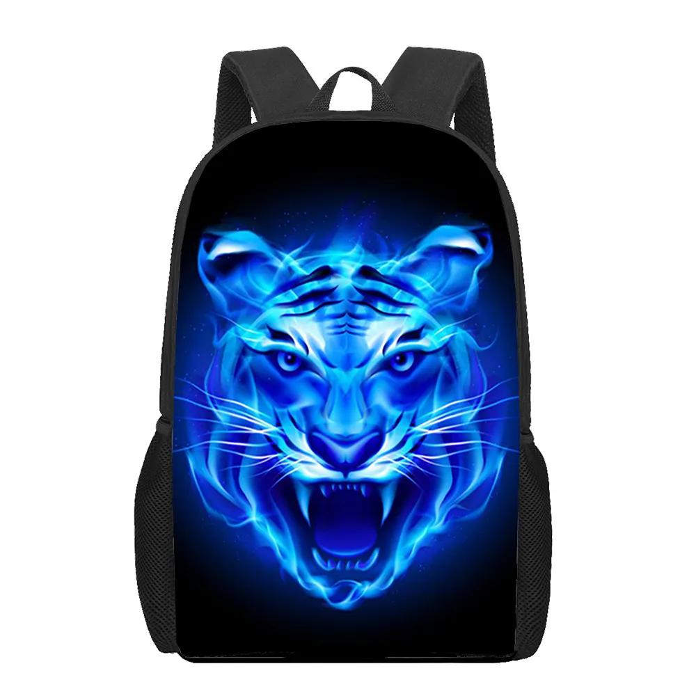 Creative Fiercely Tiger Pattern Backpacks for Girls Boys Children Students Book Bag Teenager Shoulder Rucksack Travel Backpack