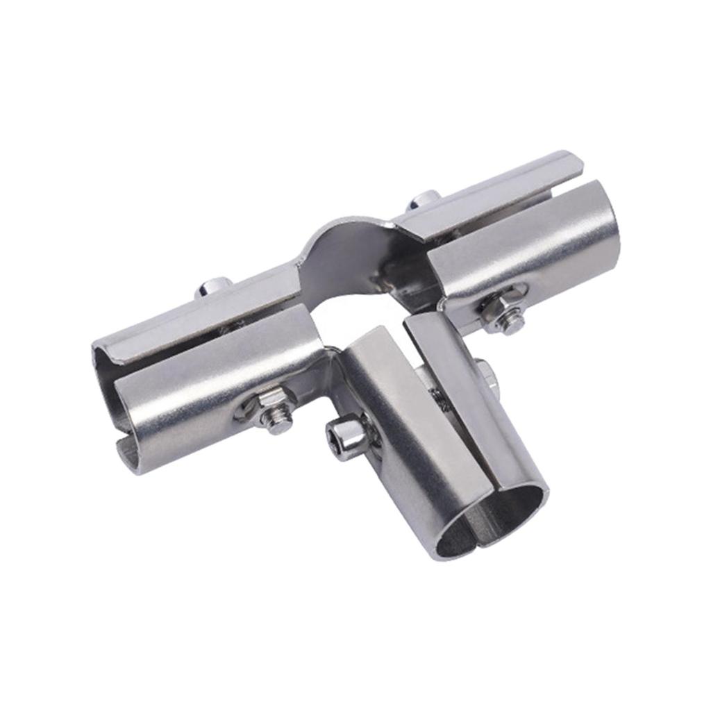 Stainless Steel Tube Connector Tube Clamp Joint for Shelf Frames Round Pipe Connection Drying Racks Round Pipe Flower Sheds