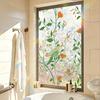 Buntglas Fensterfolie Regenbogen Floral Fenster Sichtschutzfolie Dekorativ Sonnenschutz Statisch Haftende Glasfolie für Haus Tür Fenster