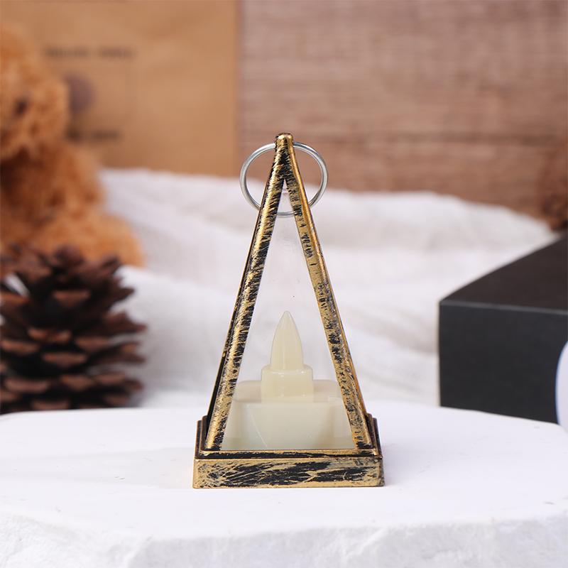 9Cm Mini Led European Triangle Light Simulation Cande Light Dollhouse Miniature Night Lamp Home Model Decor Toy
