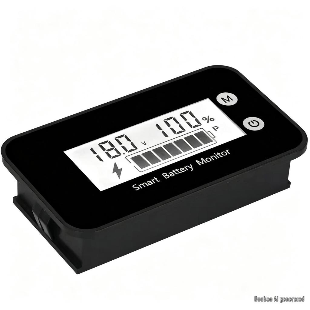 IPX7 Waterproof Battery Monitor with Voltage & Power Display for Lead-Acid & Lithium Batteries in EVs, Cars, and Motorcycles