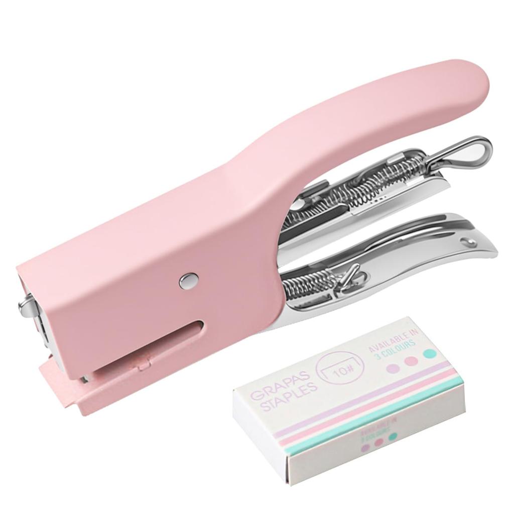 Metal Handheld Stapler Office Desk Stapling Tool Stapler for Office Portable Desk Stapler Smooth Action for Paper Craft School