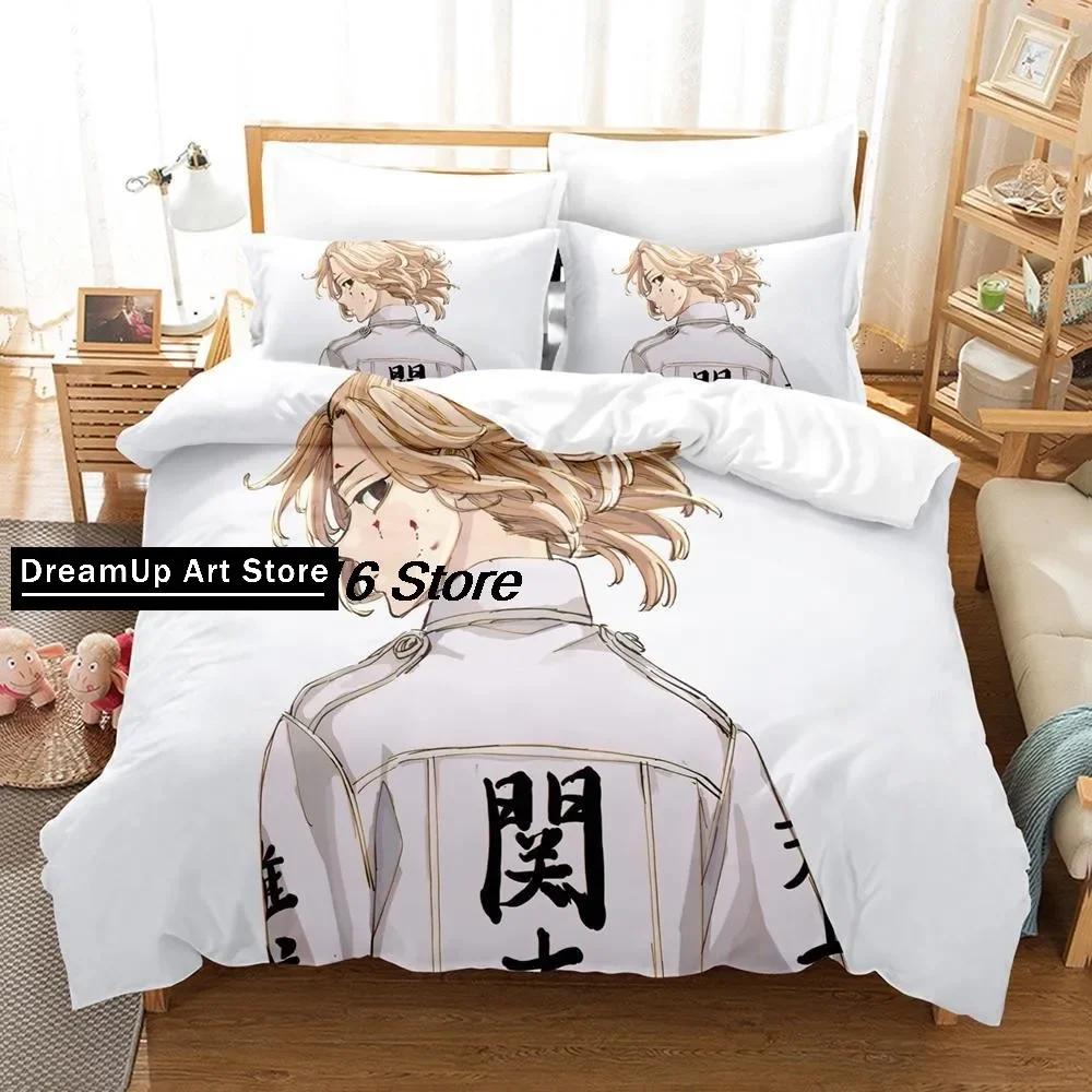 Tokyo Avenger Bedding Set Single Twin Full Queen King Size Bed Set Aldult Kid Bedroom Duvetcover Sets 3D Anime Bed Sheet Set