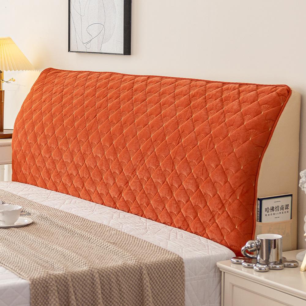 Verdickte Bettkopfabdeckung Nordische Weiche Kopfteilabdeckungen Einfarbige Waschbare Bettkopfabdeckung Schlafzimmer Rückenlehne Staubschutzabdeckung