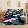 Couverture Flamboyante Robot Robotique Dessin Animé Classique Gundam Couverture Douce et Chaude pour Chambre à Coucher Salon Lit Voyage Camping Pique-nique Enfants