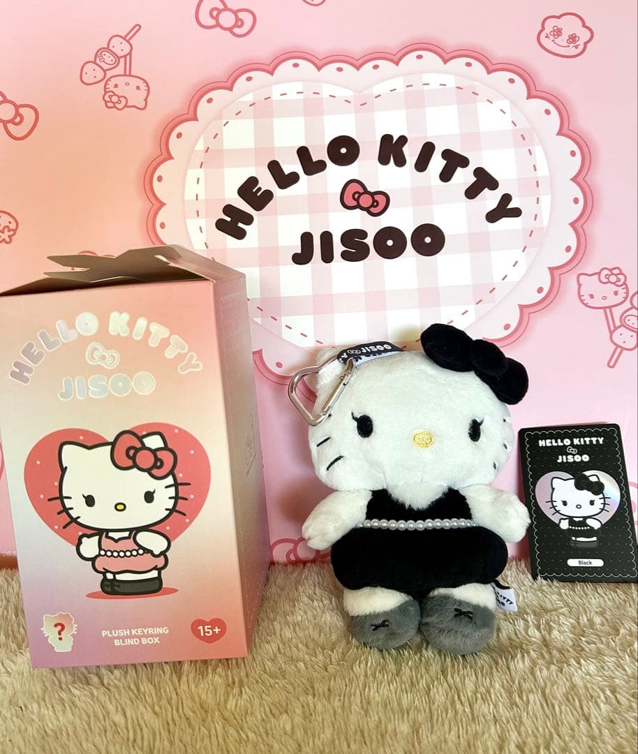 

[USED] Korea Exclusive BLACPINK Jisoo Hello Kitty Plush Keychain (Black)