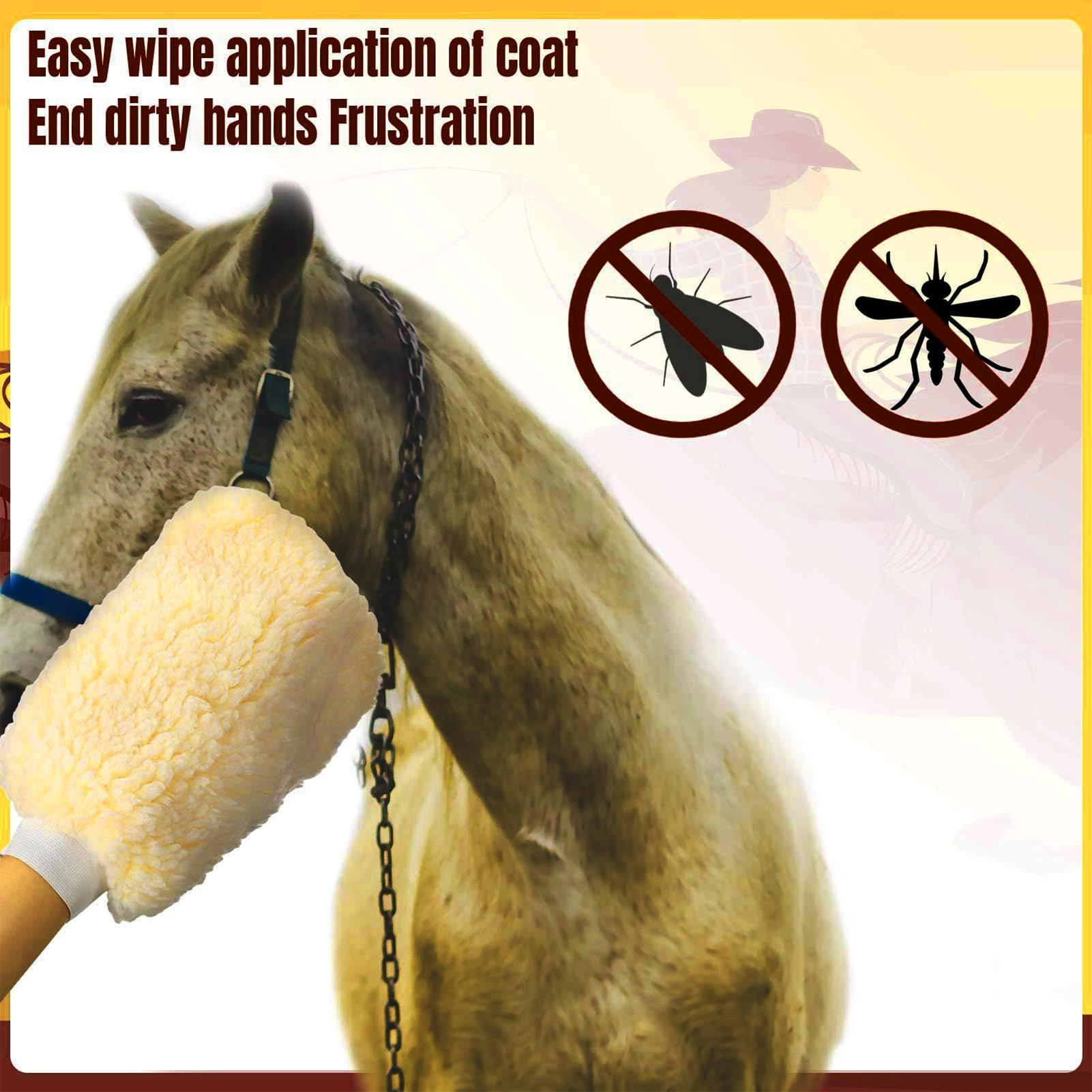 

Tick Mitt Applicator Glove for Horses, Fleece Grooming Mitt for Bathing Cleaning, Multifunctional Animal Glove Cats Small Animal China Mainland