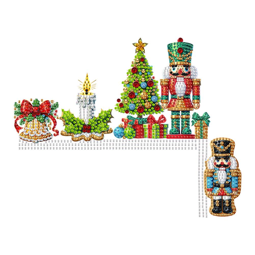 

Wooden Christmas Theme Diamond Painting Door Topper Decor DIY Diamond Handmade Top Door Frame Corner Sign for Windows Walls