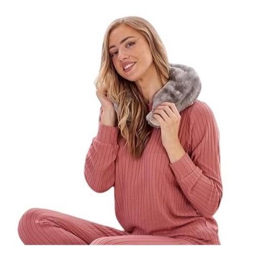 K Collection Plain 1.1L Fluffy Neck & Shoulder Hot Water Bottle