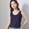 Loose and thin sling vest, women's cold silk cool feeling without chest pad, outer wear, summer thin bottom large size top