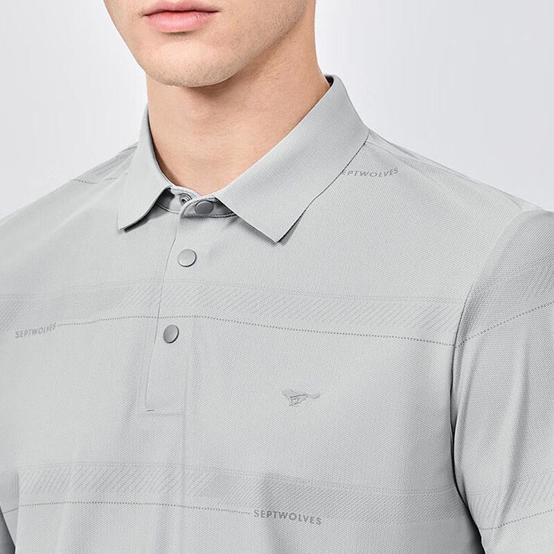 Septwolves Men's Striped Lightweight Polo Shirt